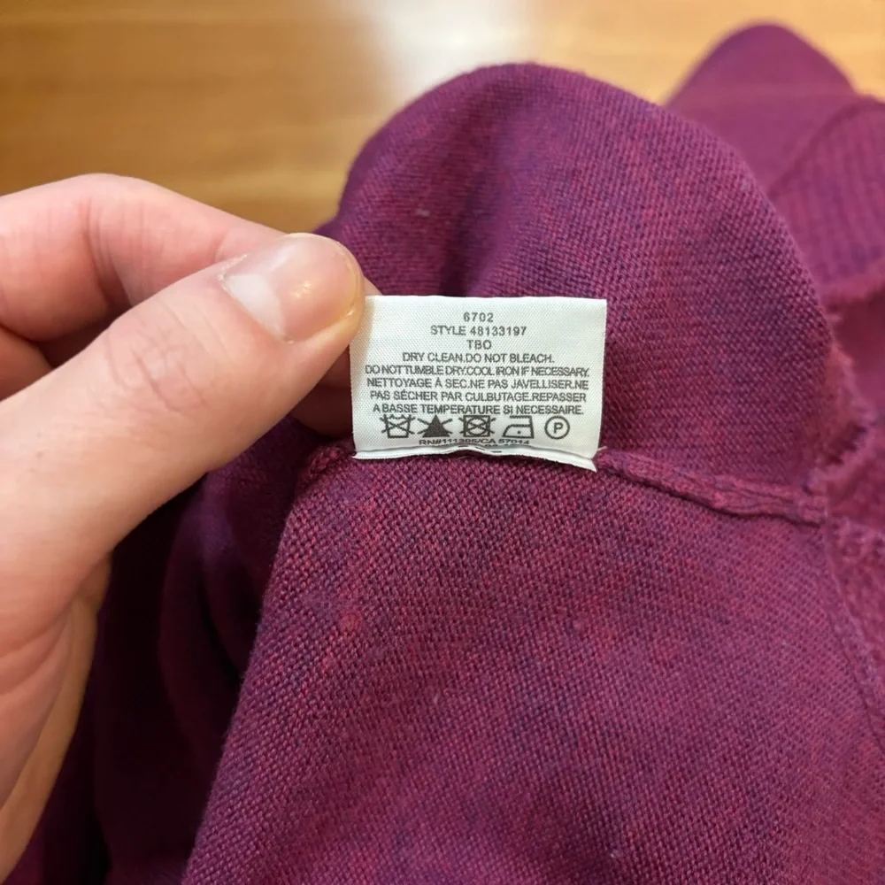 Tory Burch Purple High Neck 100% Merino Wool Sweater Size Small Old Money Preppy